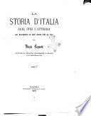 La storia d'Italia sacra civile e letteraria dal nascimento di Gesù Cristo fino al 1870 per Biagio Cognetti