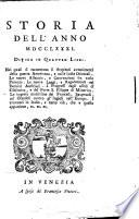 La Storia degli anni 1730-1810