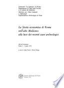 La Storia economica di Roma nell'alto Medioevo alla luce dei recenti scavi archeologici : atti del seminario, Roma 2-3 aprile 1992