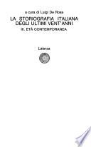La storiografia italiana degli ultimi vent'anni