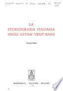 La storiografia italiana negli ultimi vent'anni