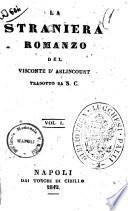 La straniera romanzo del visconte d'Arlincourt