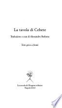 La tavola di Cebete