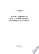 La tecnica compositiva nei Rerum vulgarium fragmenta