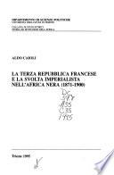 La Terza Repubblica Francese e la svolta imperialista nell'Africa nera (1871-1900)