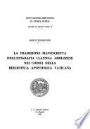 La tradizione manoscritta dell'epigrafia classica abruzzese nei codici della Biblioteca apostolica vaticana