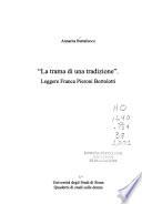 La trama di una tradizione