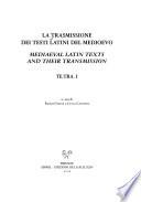 La trasmissione dei testi latini del Medioevo
