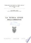 La tutela civile dell'ambiente