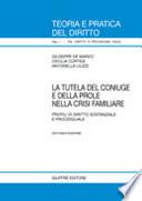 La tutela del coniuge e della prole nella crisi familiare. Profili di diritto sostanziale e processuale