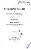 La uguaglianza dei culti e il matrimonio del prete cattolico secondo il diritto pubblico del Regno d'Italia