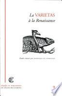 La varietas à la Renaissance