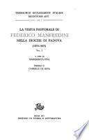 La visita pastorale di Federico Manfredini nella Diocesi di Padova. (1859-1865)