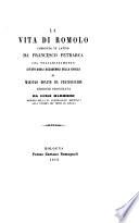 La vita di Romolo ... volgarizzatamento ... di Donato da Pratovecchio