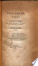 La vita umana, poema di Samuele Rogers, dall'inglese trasportato in italiano, e di annotazioni accresciuto da Vittorio Paciotti torinese