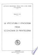 La viticoltura e l'enologia nella economia di Pantelleria