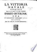 La vittoria navale riportata da ... conte Enrico di Tolosa, oda. L.P.