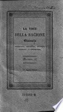 La Voce della ragione. Giornale filosofico, teologico, politico, istorico, letterario