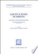 Laicità e stato di diritto