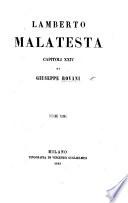 Lamberto Malatesta, capitoli XXIV.