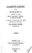 Lamentazioni di Geremia