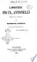 Lamoricière Pio 9., Antonelli romanzo storico contemporaneo