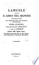Lamuele; ossia, Il libro de Signore