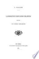 Landolfo e Giovanni Colonna secondo un codice Bodleiano