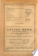 Latina gens rassegna del Lazio, dell'Umbria e della Sabina
