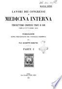 Lavori dei congressi di medicina interna
