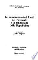 Le amministrazioni locali del Piemonte e la fondazione della Repubblica