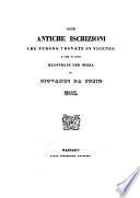 Le antiche iscrizioni che furono trovate in Vicenza