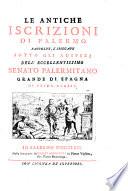 Le antiche iscrizioni di Palermo raccolte e spiegate
