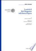 Le attività di risk management nella finanza d'impresa