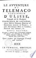 LE AVVENTURE DI TELEMACO FIGLIULO D'ULISSE