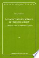 Le ballate per pianoforte di Fryderyk Chopin
