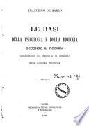 Le basi della psicologia e della biologia secondo il Rosmini considerate in rapporto ai risultati della scienza moderna