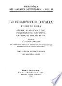 Le biblioteche d'Italia fuori di Roma