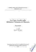 Le Carte Acerbi nella Biblioteca Teresiana di Mantova