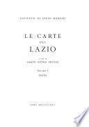 Le Carte del Lazio: Testo