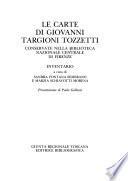 Le carte di Giovanni Targioni Tozzetti conservate nella Biblioteca nazionale centrale di Firenze