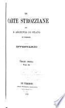 Le carte strozziane del R. Archivio di stato in Firenze