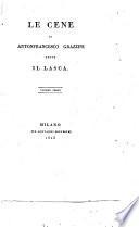 Le cene di Antonfrancesco Grazzini detto il Lasca. Volume primo [-terzo]