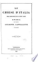 Le chiese d'Italia della loro origine sino ai nostri giorni