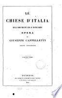 Le chiese d'Italia della loro origine sino ai nostri giorni