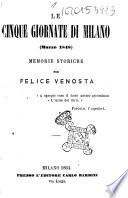 Le cinque giornate di Milano (marzo 1848) memorie storiche