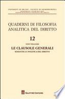 Le clausole generali. Semantica e politica del diritto