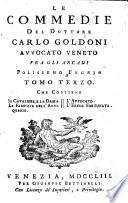 Le commedie del dottore Carlo Goldoni avvocato Veneto fra gli Arcadi, Polisseno Fegejo: La donna di garbo. I due gemelli. L'uomo prudente. La vedova scaltra