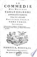 Le commedie: Il cavaliere e la dama