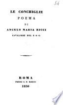 Le conchiglie poema di Angelo Maria Ricci cavaliere del S. O. G